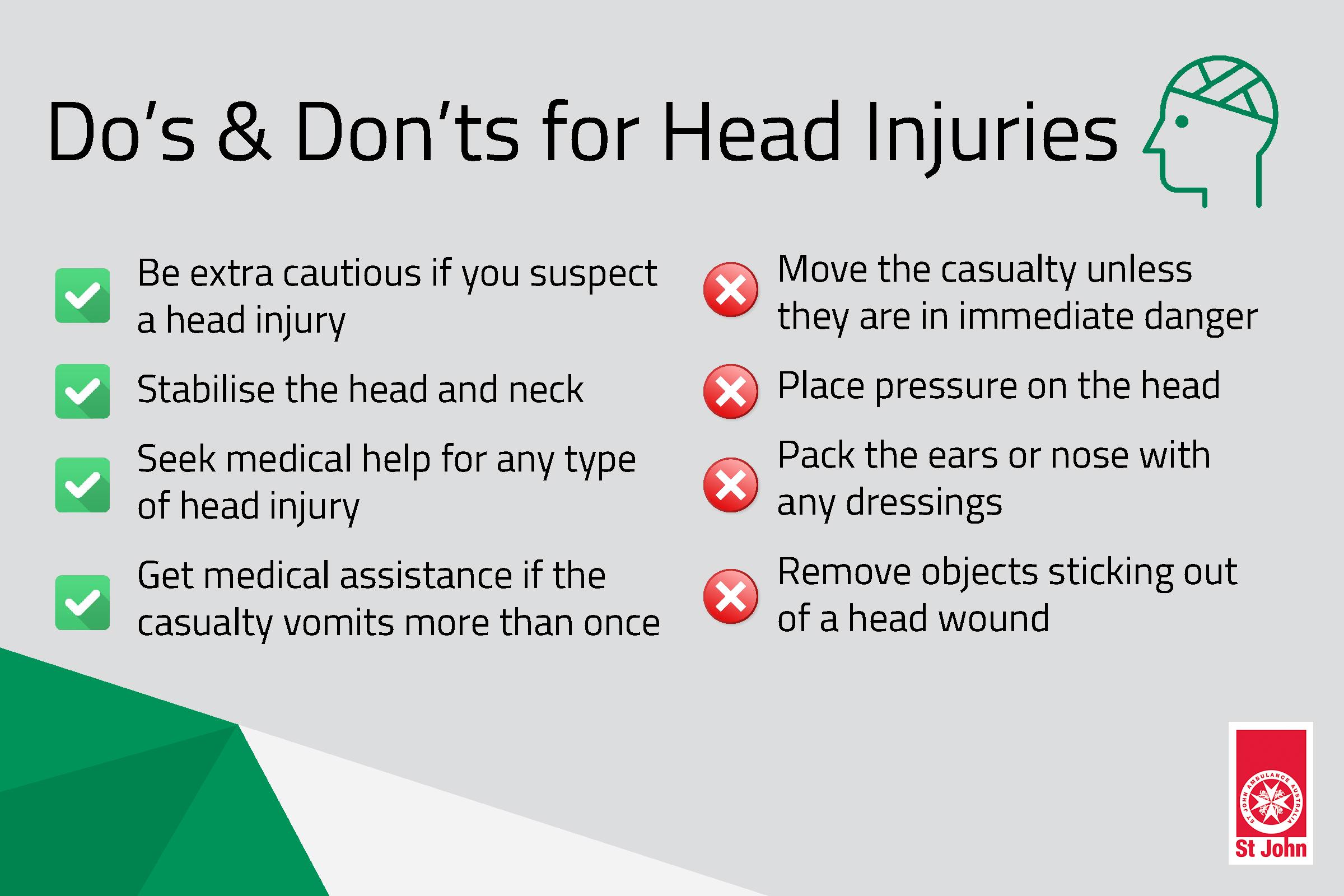 Lifesaving Tips For Head Injury First Aid Treatment St John Vic